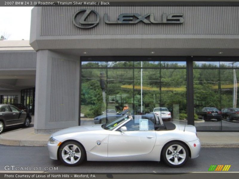 Titanium Silver Metallic / Black 2007 BMW Z4 3.0i Roadster