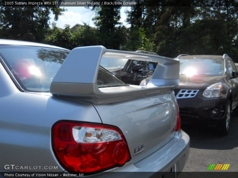 Platinum Silver Metallic / Black/Blue Ecsaine 2005 Subaru Impreza WRX STi