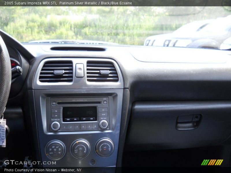 Platinum Silver Metallic / Black/Blue Ecsaine 2005 Subaru Impreza WRX STi