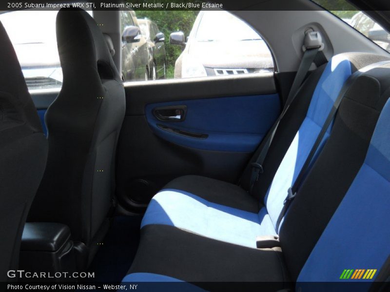 Platinum Silver Metallic / Black/Blue Ecsaine 2005 Subaru Impreza WRX STi