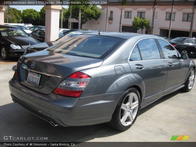 Flint Grey Metallic / Grey/Dark Grey 2009 Mercedes-Benz S 550 Sedan