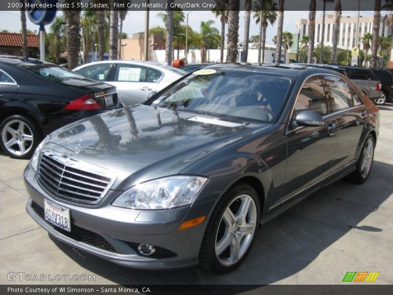 Flint Grey Metallic / Grey/Dark Grey 2009 Mercedes-Benz S 550 Sedan