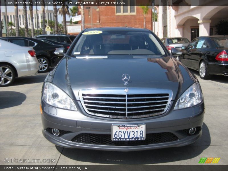 Flint Grey Metallic / Grey/Dark Grey 2009 Mercedes-Benz S 550 Sedan