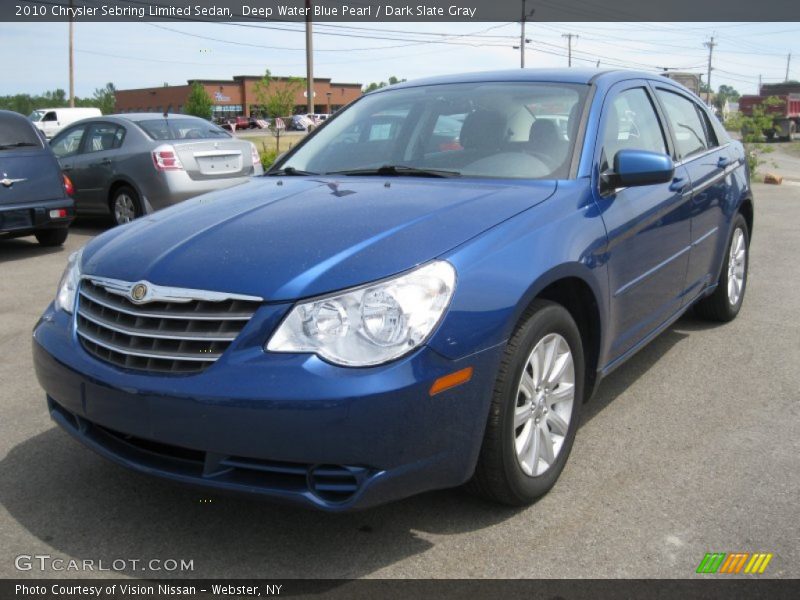 Deep Water Blue Pearl / Dark Slate Gray 2010 Chrysler Sebring Limited Sedan