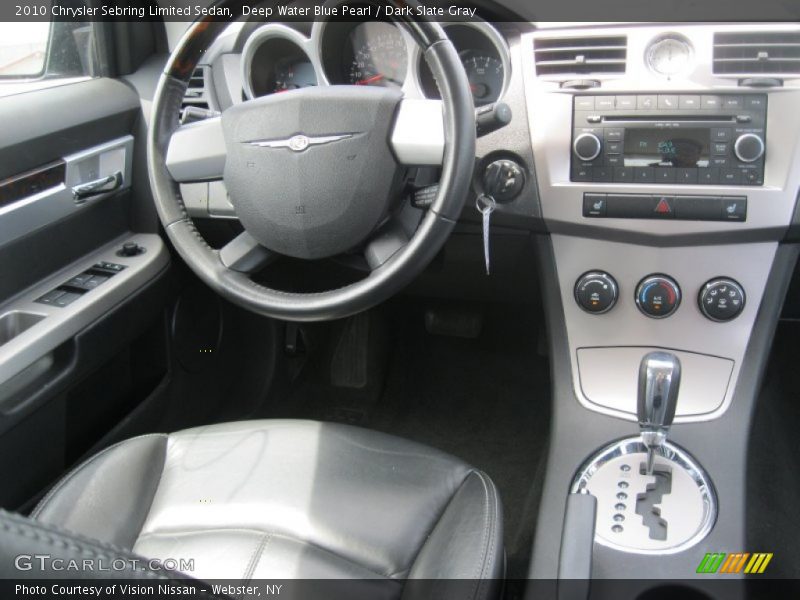 Deep Water Blue Pearl / Dark Slate Gray 2010 Chrysler Sebring Limited Sedan