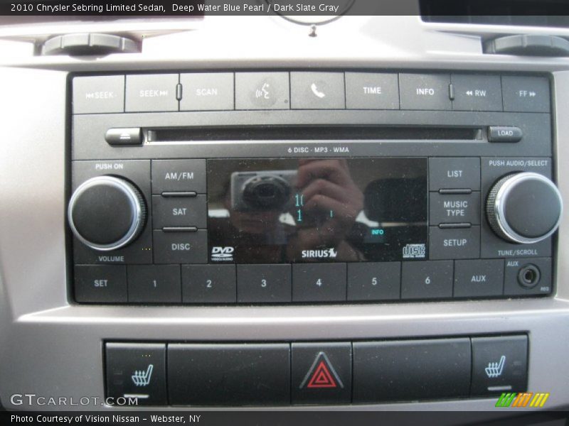 Deep Water Blue Pearl / Dark Slate Gray 2010 Chrysler Sebring Limited Sedan
