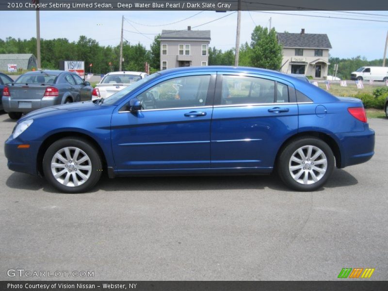 Deep Water Blue Pearl / Dark Slate Gray 2010 Chrysler Sebring Limited Sedan