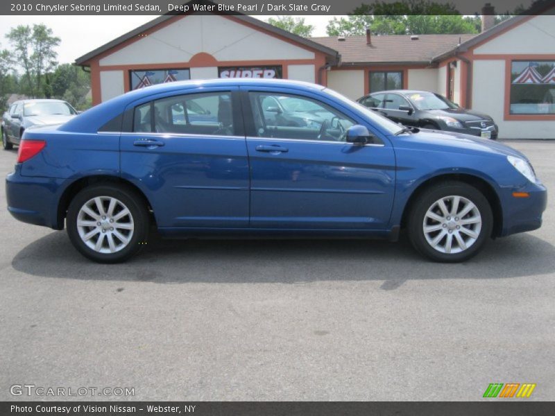 Deep Water Blue Pearl / Dark Slate Gray 2010 Chrysler Sebring Limited Sedan