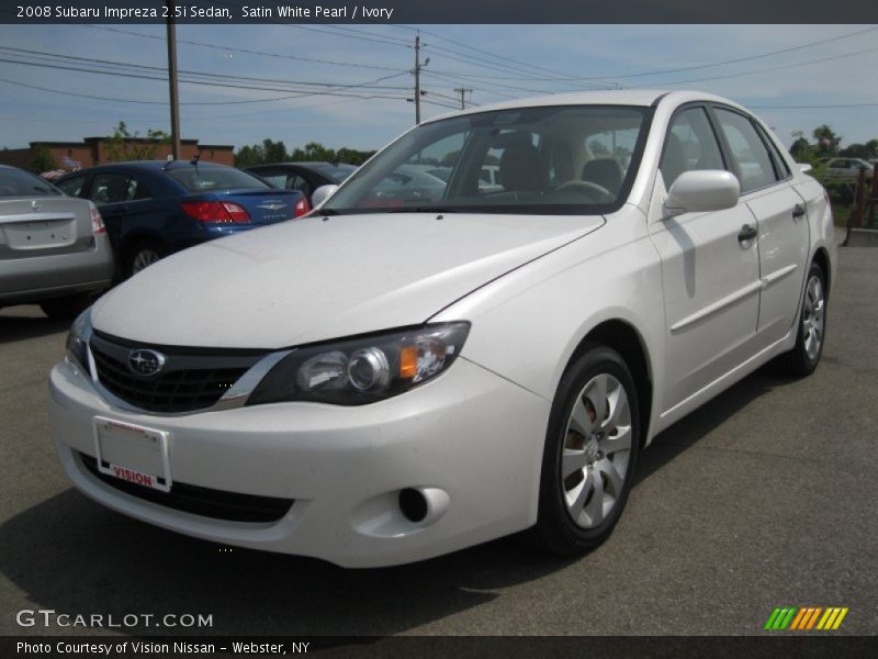 Satin White Pearl / Ivory 2008 Subaru Impreza 2.5i Sedan
