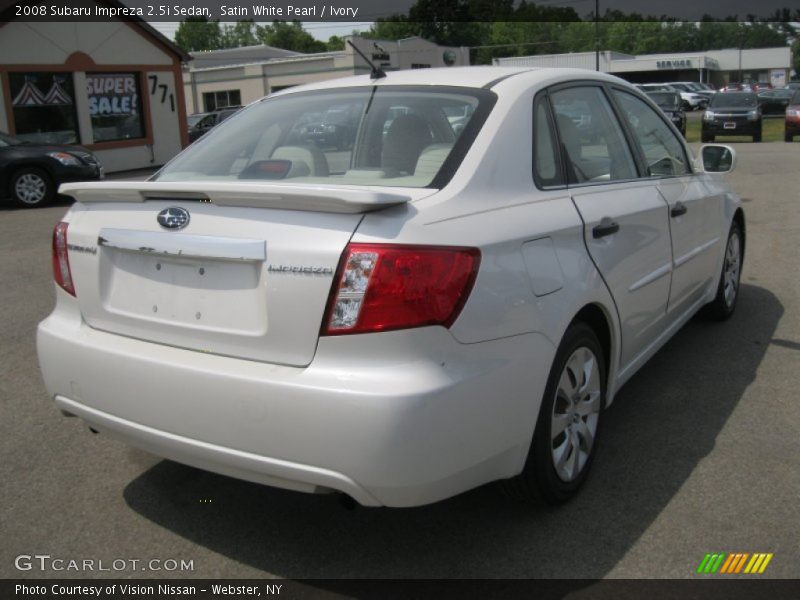Satin White Pearl / Ivory 2008 Subaru Impreza 2.5i Sedan