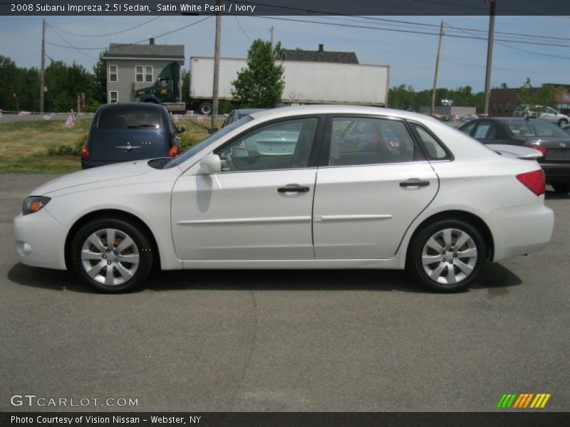 Satin White Pearl / Ivory 2008 Subaru Impreza 2.5i Sedan