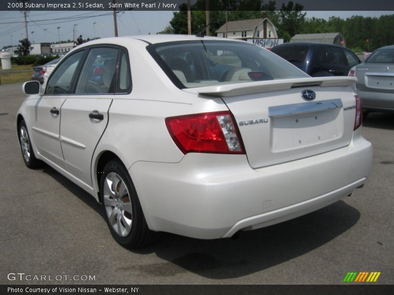 Satin White Pearl / Ivory 2008 Subaru Impreza 2.5i Sedan