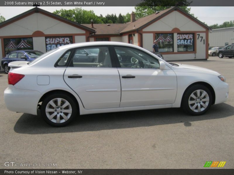 Satin White Pearl / Ivory 2008 Subaru Impreza 2.5i Sedan