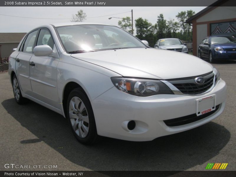 Satin White Pearl / Ivory 2008 Subaru Impreza 2.5i Sedan