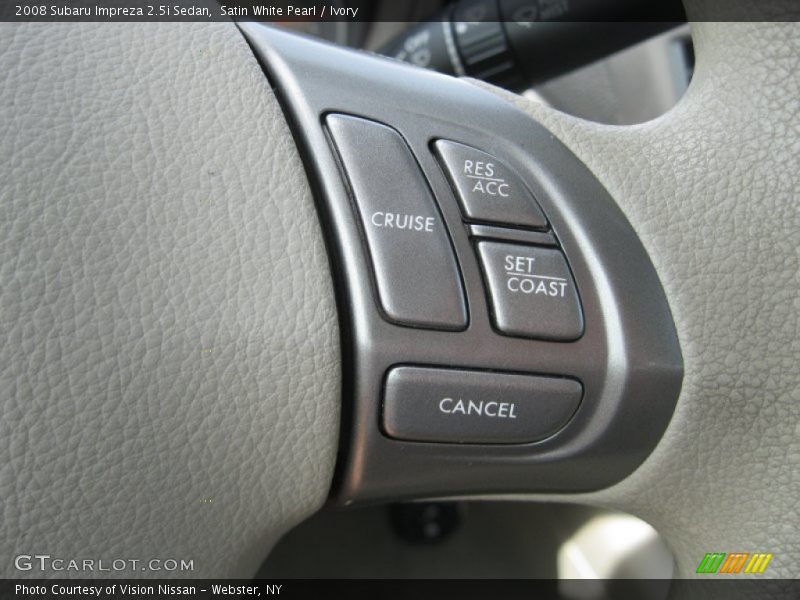 Satin White Pearl / Ivory 2008 Subaru Impreza 2.5i Sedan