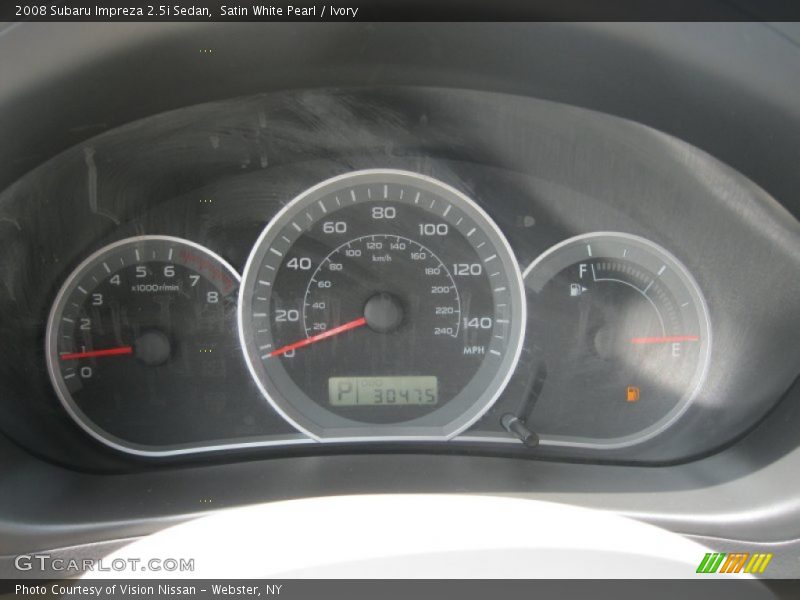 Satin White Pearl / Ivory 2008 Subaru Impreza 2.5i Sedan