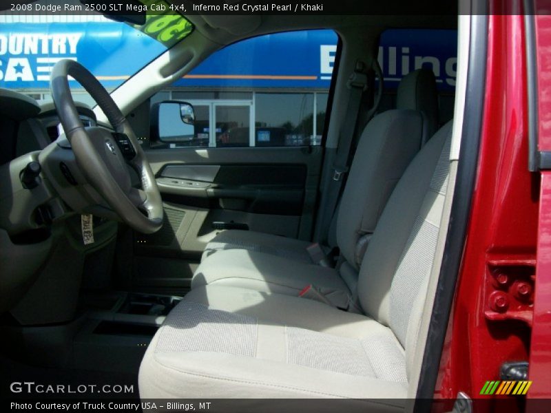 Inferno Red Crystal Pearl / Khaki 2008 Dodge Ram 2500 SLT Mega Cab 4x4