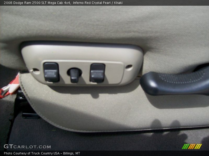 Inferno Red Crystal Pearl / Khaki 2008 Dodge Ram 2500 SLT Mega Cab 4x4