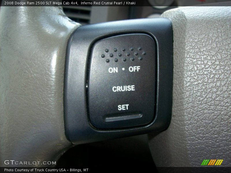 Inferno Red Crystal Pearl / Khaki 2008 Dodge Ram 2500 SLT Mega Cab 4x4