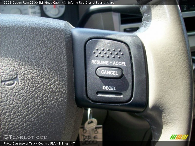 Inferno Red Crystal Pearl / Khaki 2008 Dodge Ram 2500 SLT Mega Cab 4x4