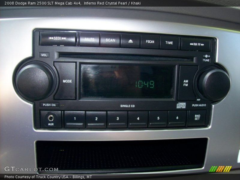Inferno Red Crystal Pearl / Khaki 2008 Dodge Ram 2500 SLT Mega Cab 4x4