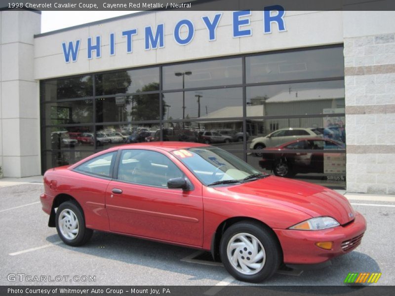 Cayenne Red Metallic / Neutral 1998 Chevrolet Cavalier Coupe