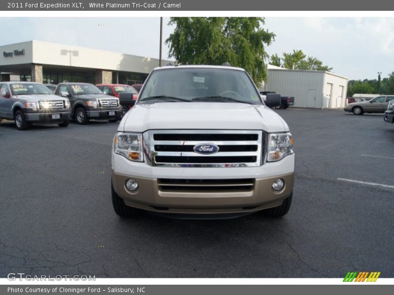 White Platinum Tri-Coat / Camel 2011 Ford Expedition XLT