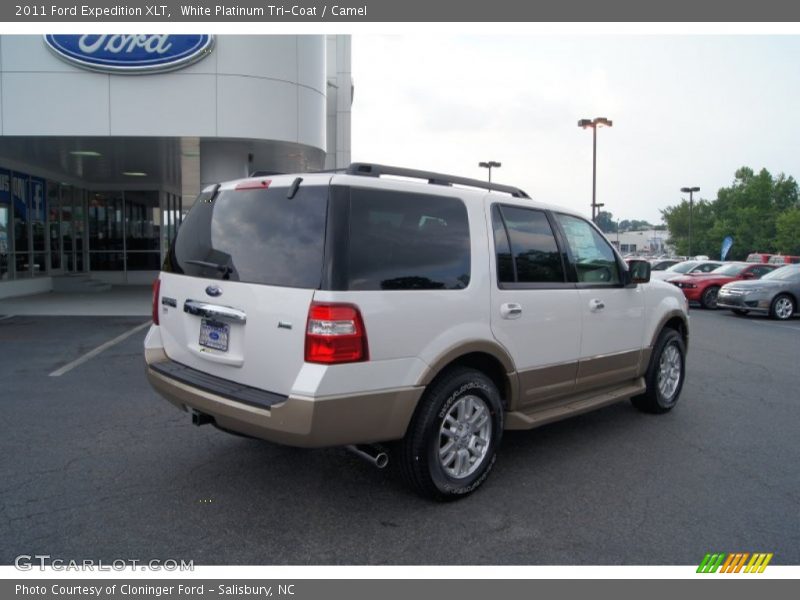 White Platinum Tri-Coat / Camel 2011 Ford Expedition XLT