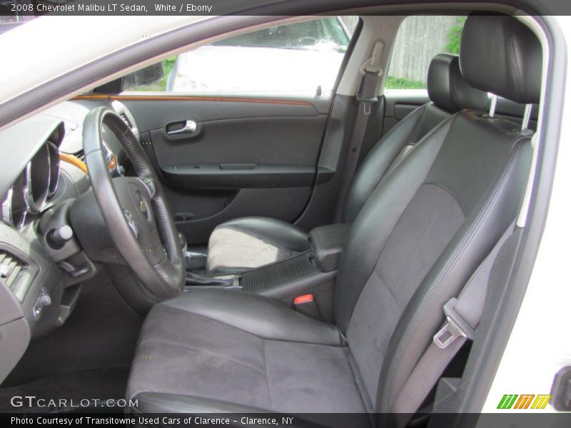 White / Ebony 2008 Chevrolet Malibu LT Sedan