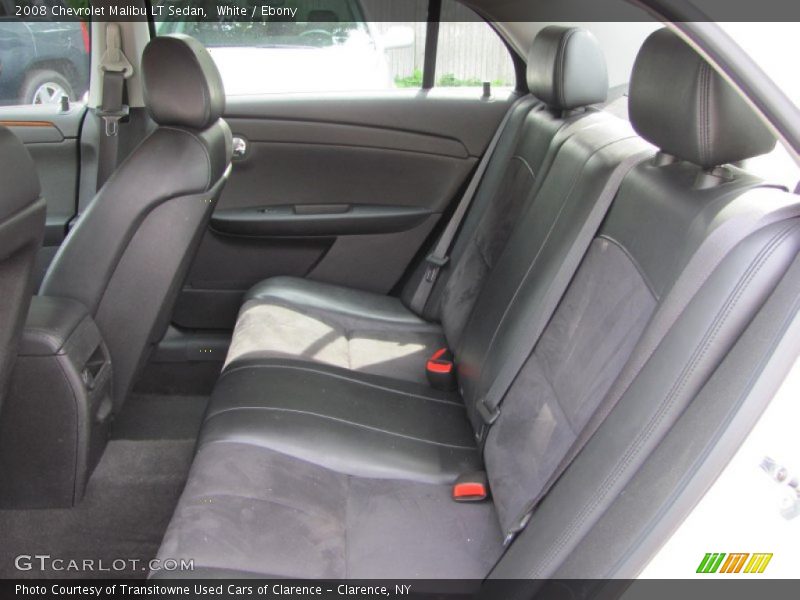 White / Ebony 2008 Chevrolet Malibu LT Sedan