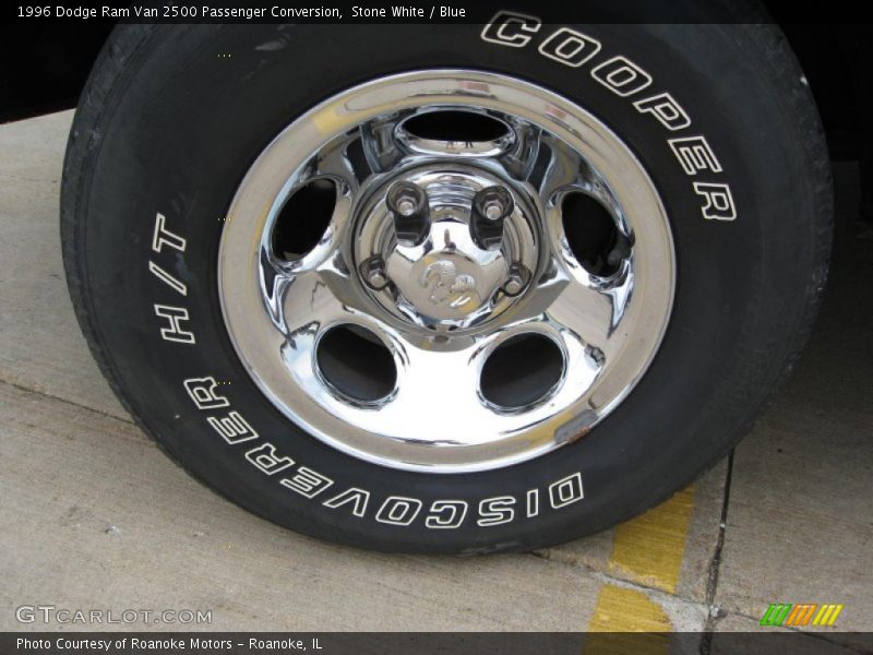 Stone White / Blue 1996 Dodge Ram Van 2500 Passenger Conversion