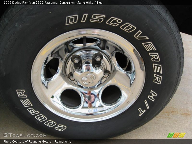 Stone White / Blue 1996 Dodge Ram Van 2500 Passenger Conversion