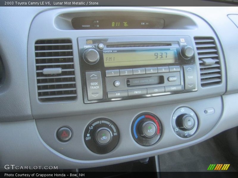 Controls of 2003 Camry LE V6