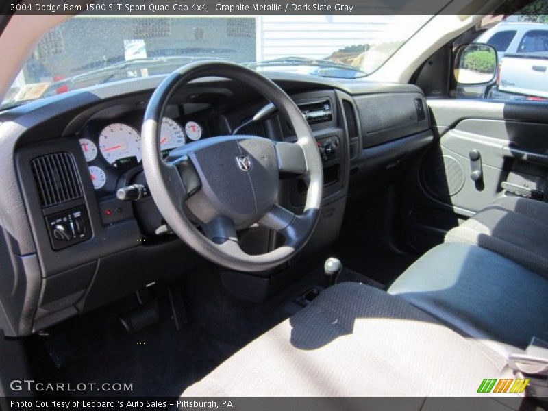 Graphite Metallic / Dark Slate Gray 2004 Dodge Ram 1500 SLT Sport Quad Cab 4x4