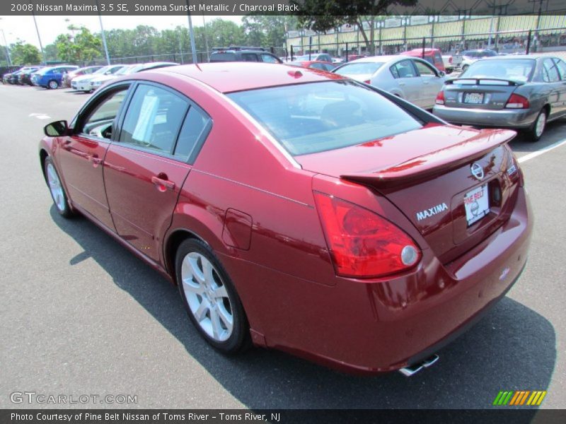 Sonoma Sunset Metallic / Charcoal Black 2008 Nissan Maxima 3.5 SE