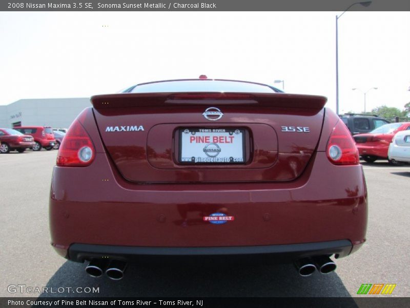 Sonoma Sunset Metallic / Charcoal Black 2008 Nissan Maxima 3.5 SE