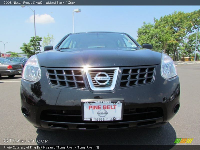 Wicked Black / Gray 2008 Nissan Rogue S AWD