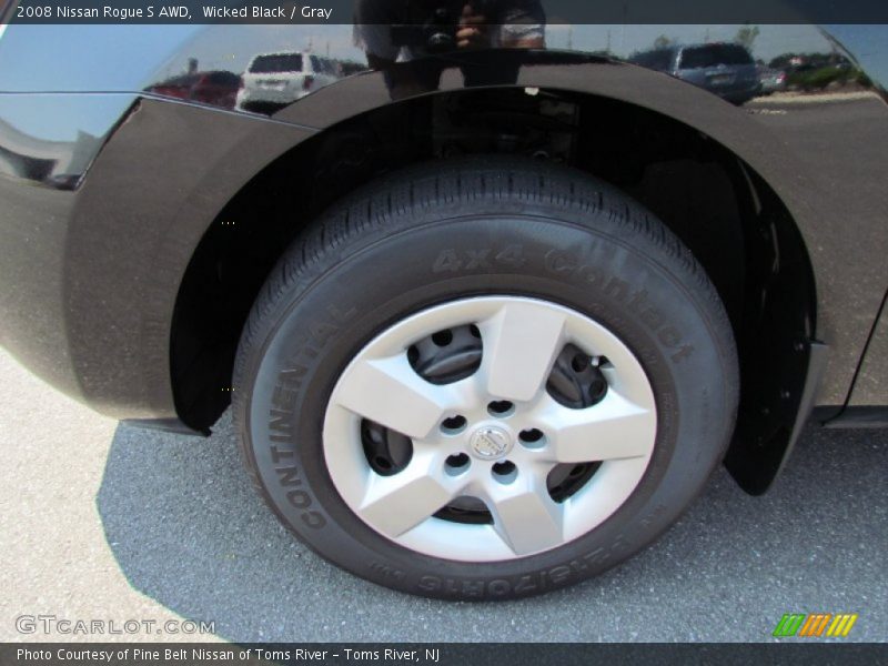 Wicked Black / Gray 2008 Nissan Rogue S AWD