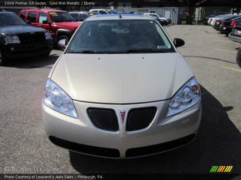 Gold Mist Metallic / Ebony 2009 Pontiac G6 Sedan