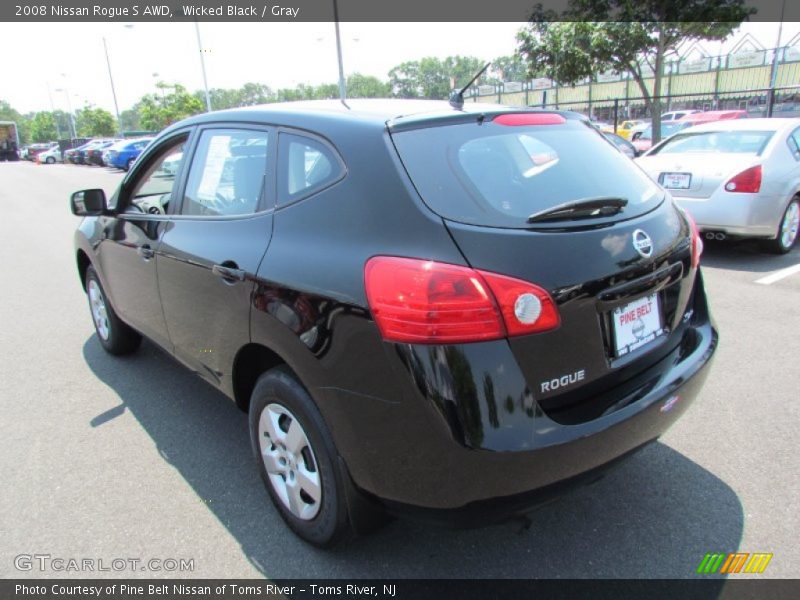 Wicked Black / Gray 2008 Nissan Rogue S AWD