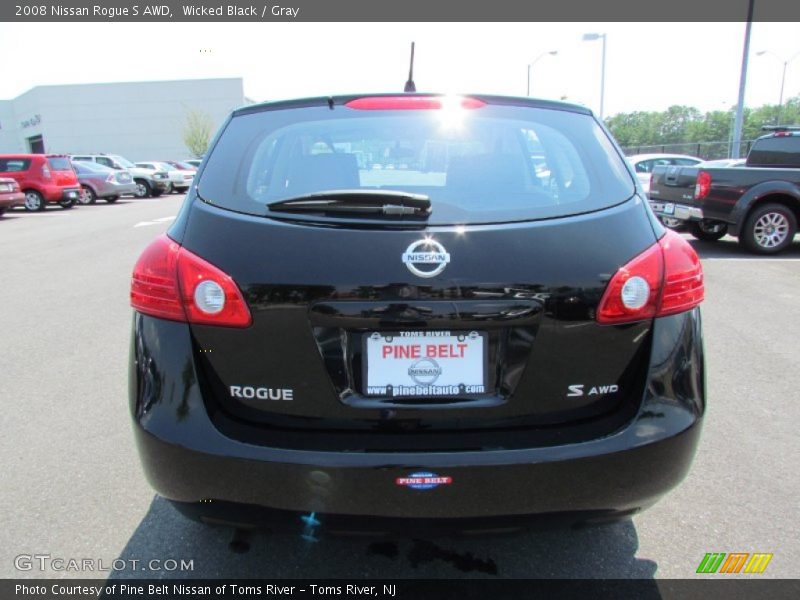 Wicked Black / Gray 2008 Nissan Rogue S AWD