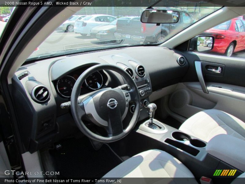 Wicked Black / Gray 2008 Nissan Rogue S AWD