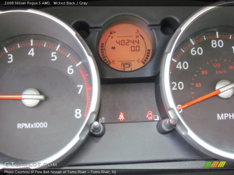 Wicked Black / Gray 2008 Nissan Rogue S AWD