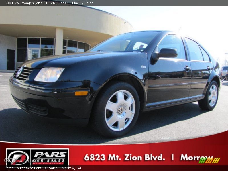 Black / Beige 2001 Volkswagen Jetta GLS VR6 Sedan