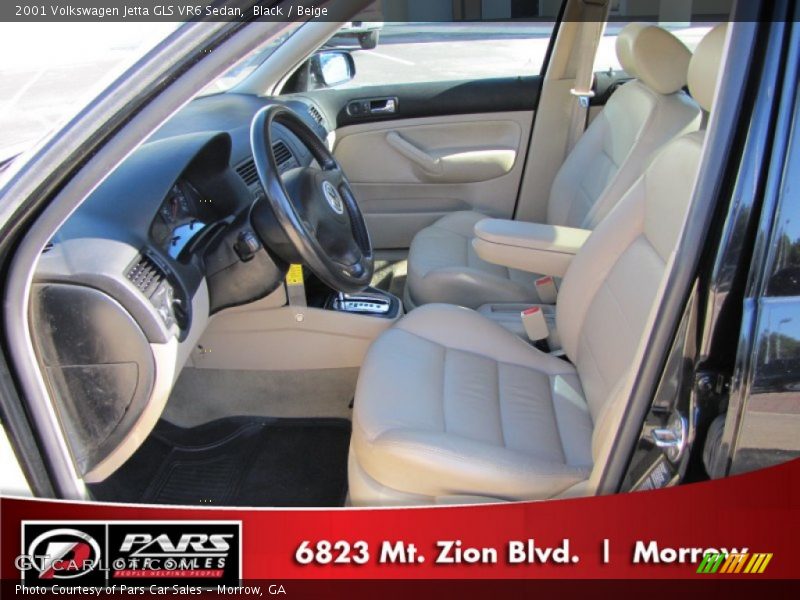 Black / Beige 2001 Volkswagen Jetta GLS VR6 Sedan