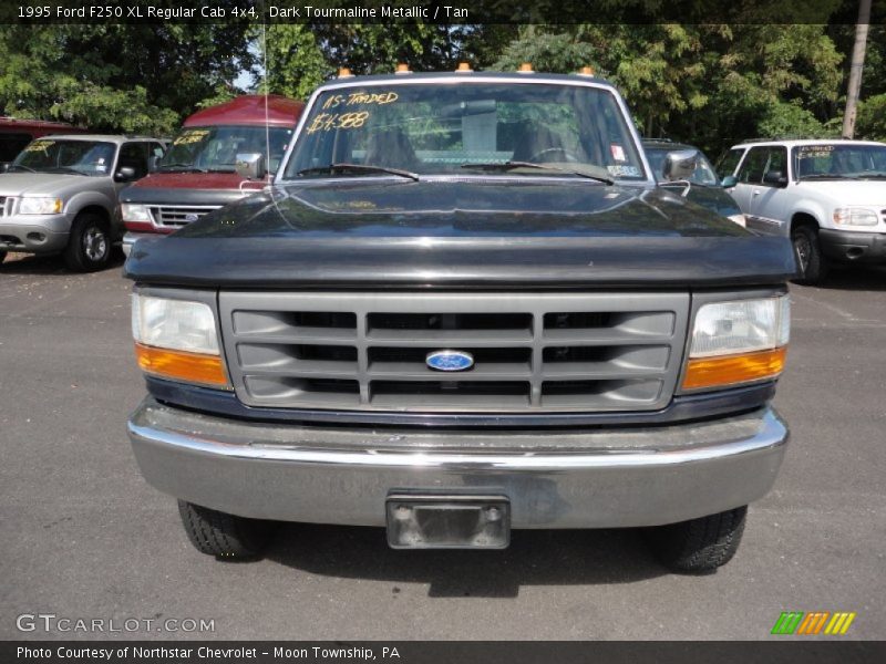 Dark Tourmaline Metallic / Tan 1995 Ford F250 XL Regular Cab 4x4