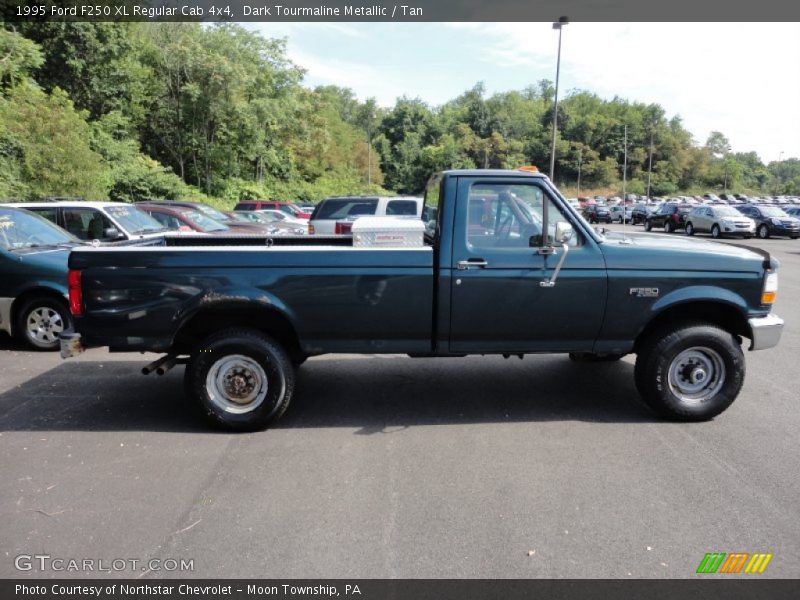 Dark Tourmaline Metallic / Tan 1995 Ford F250 XL Regular Cab 4x4