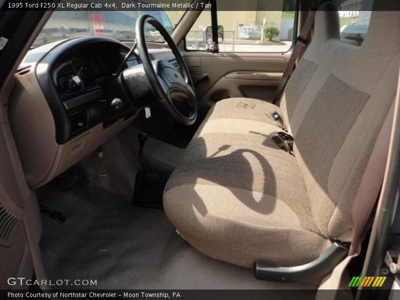 Dark Tourmaline Metallic / Tan 1995 Ford F250 XL Regular Cab 4x4