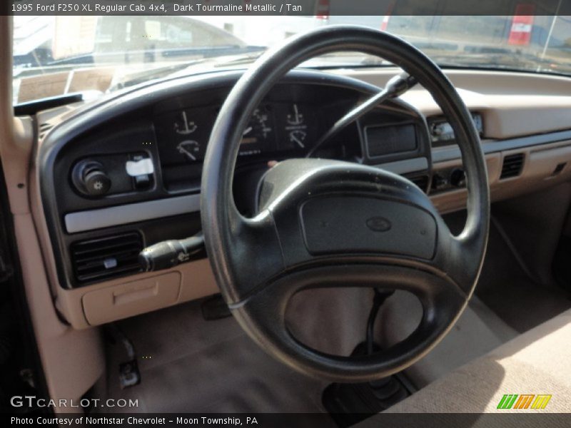 Dark Tourmaline Metallic / Tan 1995 Ford F250 XL Regular Cab 4x4