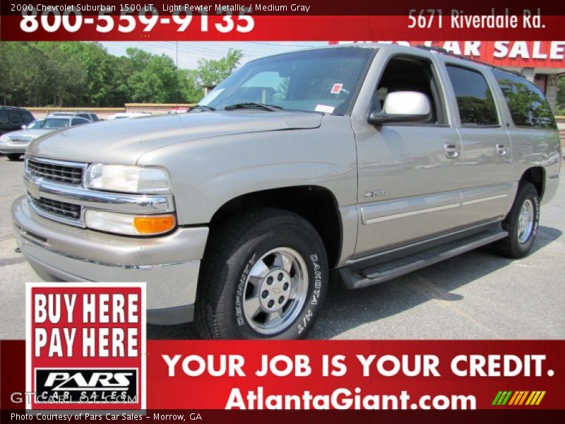Light Pewter Metallic / Medium Gray 2000 Chevrolet Suburban 1500 LT